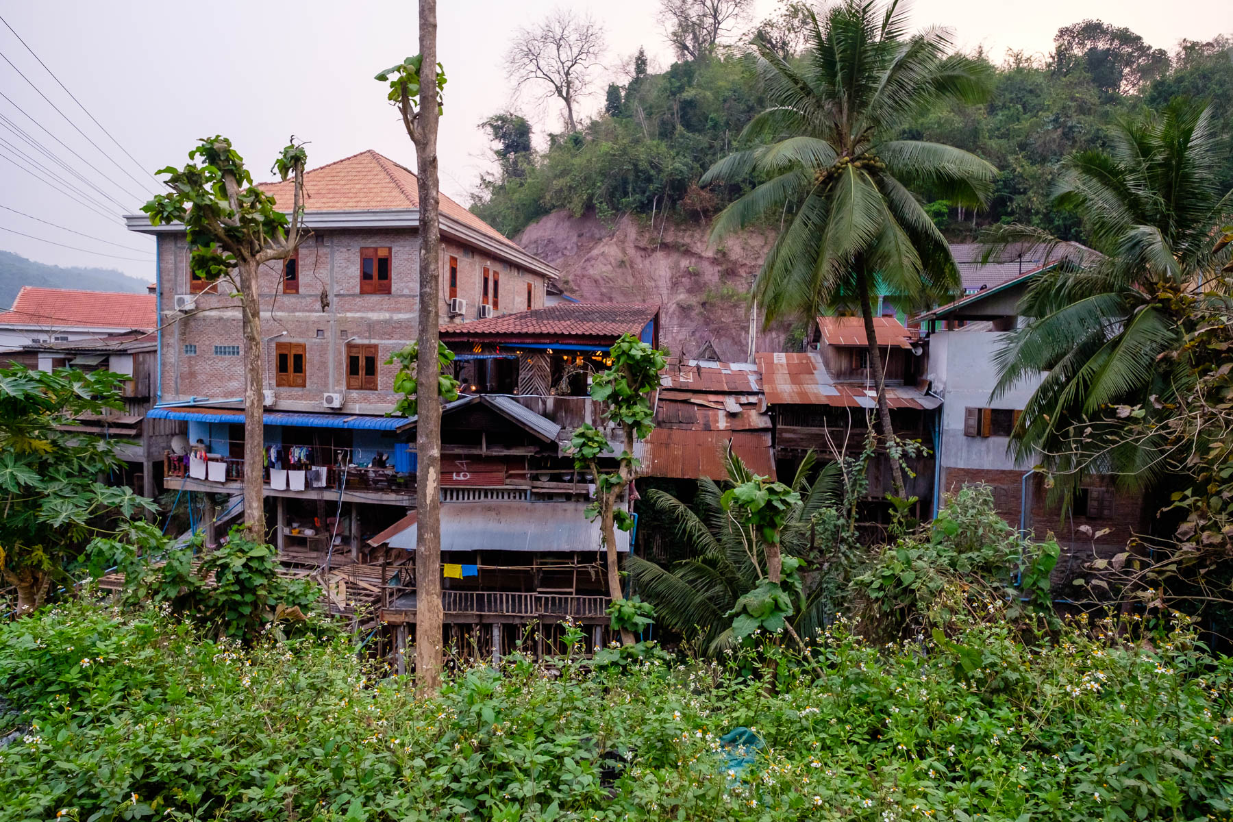 Houses in Pak Beng Laos
