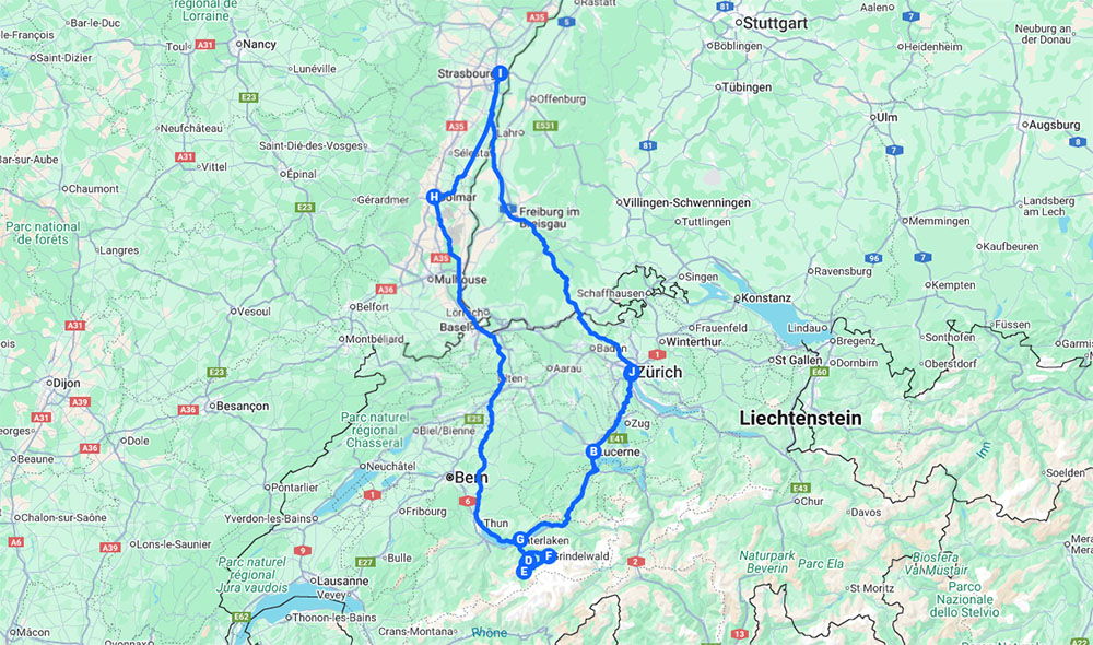 12 Day Trip to Switzerland & Alsace France - Light Loca