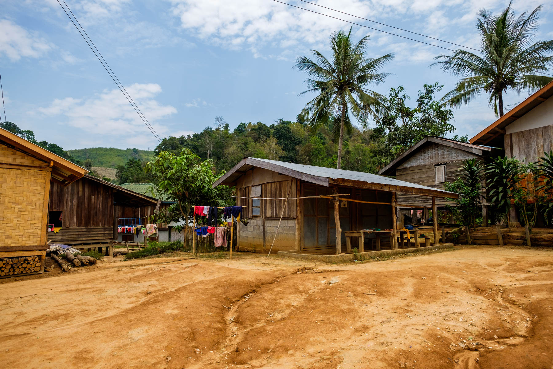 khmu village in laos